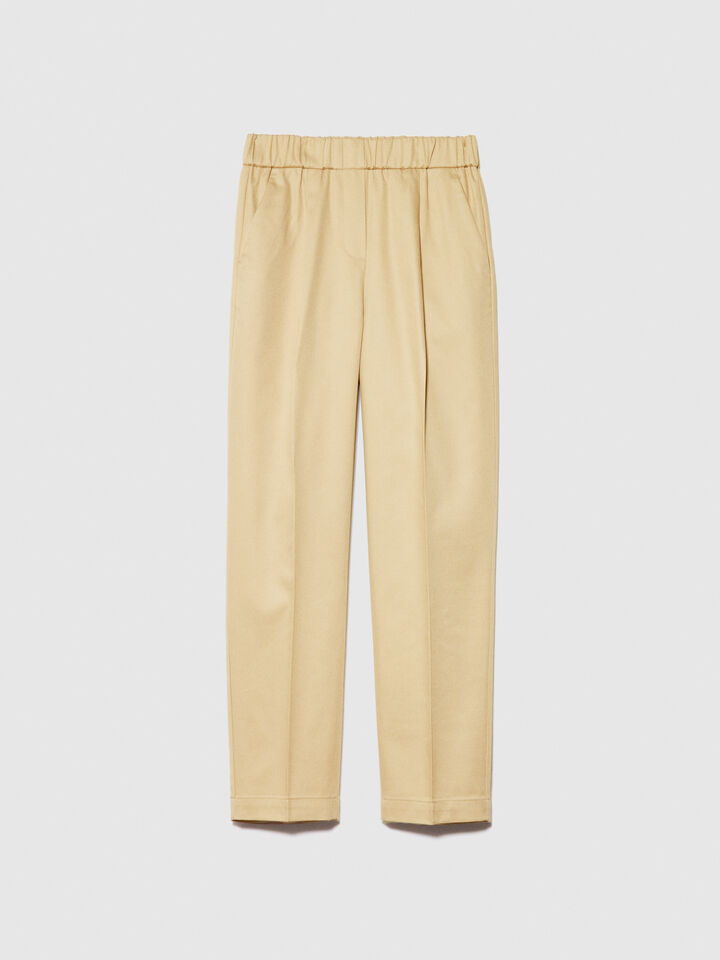 Solid color joggers - women's joggers - Beige | Sisley image number 6